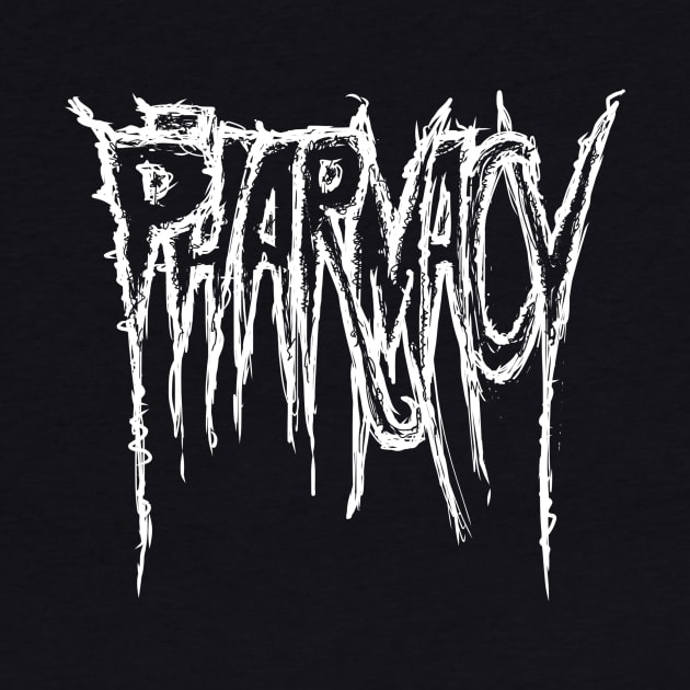 Heavy Metal Pharmacy | White Graphic by RxBlockhead